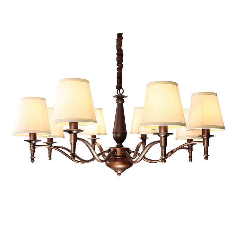 Zosolia Vintage Industrial Luxury Brass Fabric Chandelier - Lamp Copper