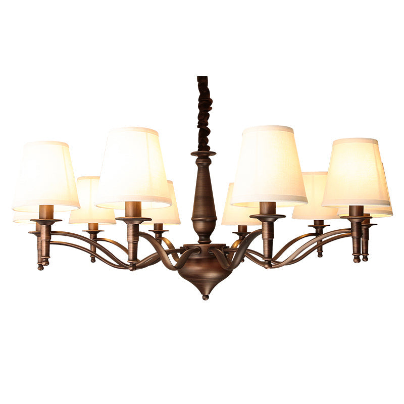 Zosolia Vintage Industrial Luxury Brass Fabric Chandelier - Lamp Copper