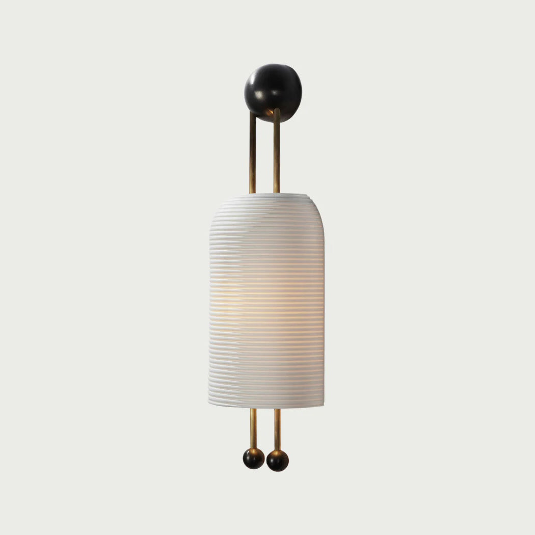 Zelaeora Modern Minimalist Metal Glass Lantern Sconce Wall Lamp - Lamp Copper