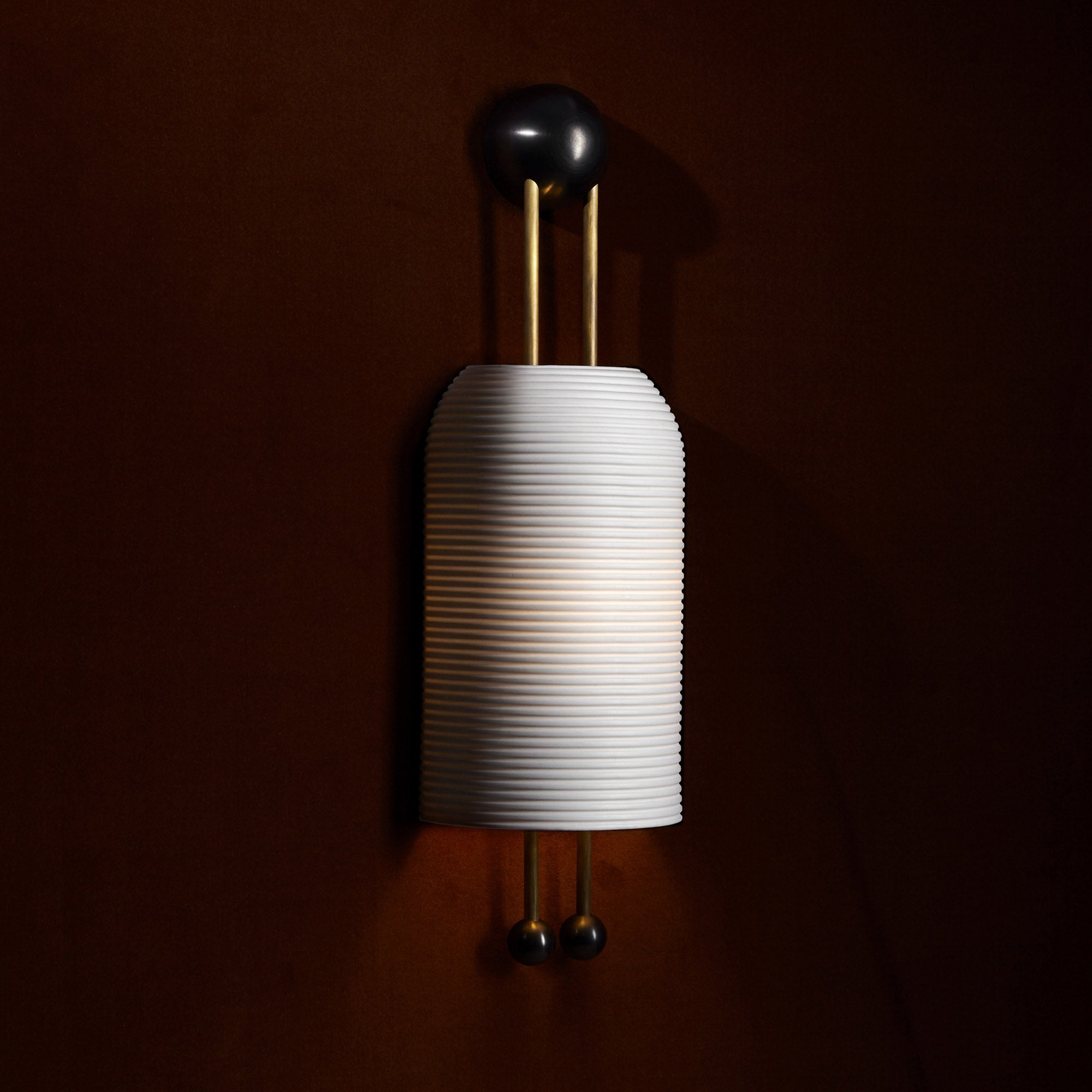 Zelaeora Modern Minimalist Metal Glass Lantern Sconce Wall Lamp - Lamp Copper