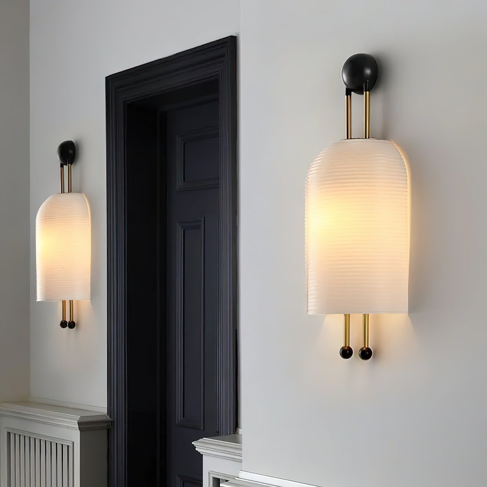 Zelaeora Modern Minimalist Metal Glass Lantern Sconce Wall Lamp - Lamp Copper