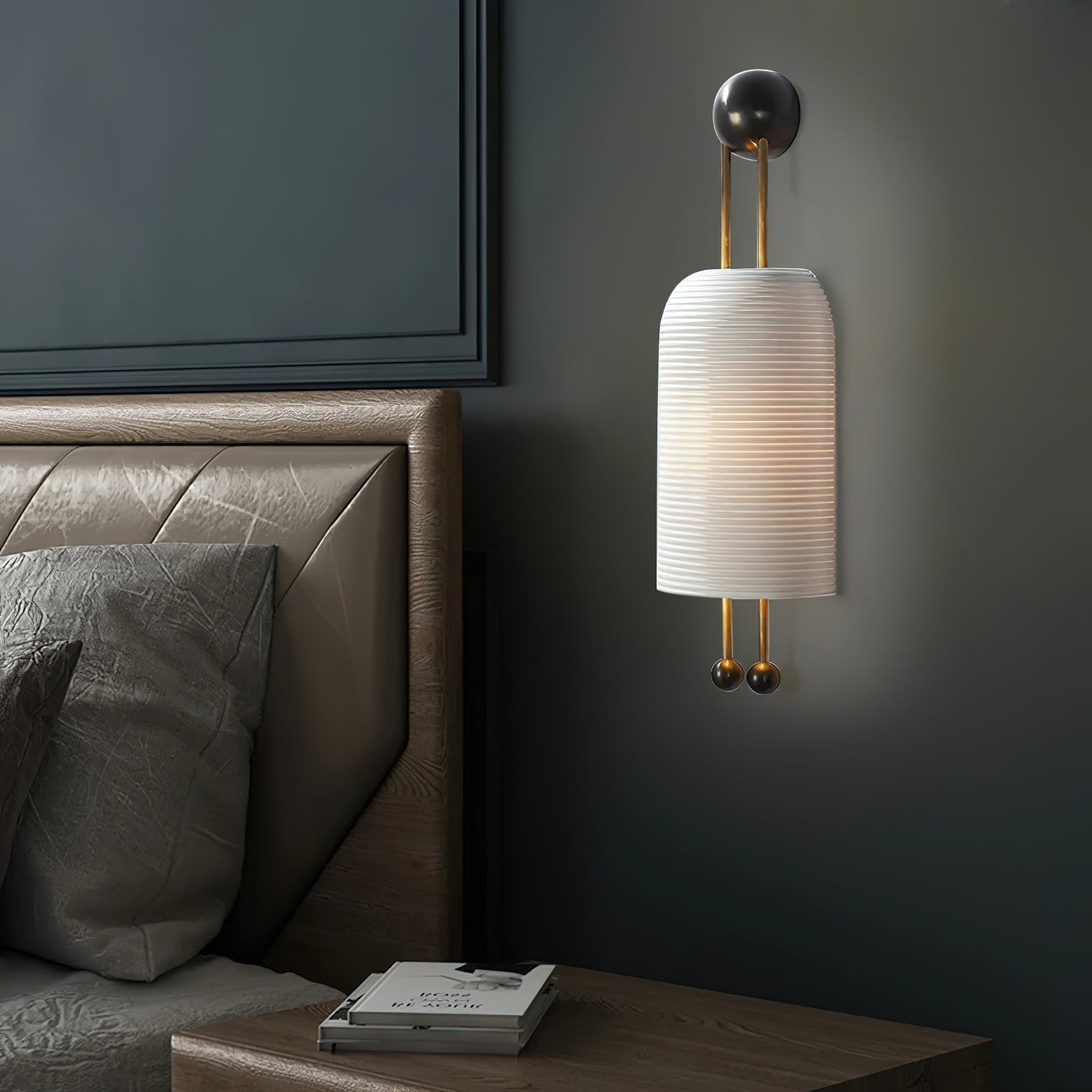 Zelaeora Modern Minimalist Metal Glass Lantern Sconce Wall Lamp - Lamp Copper