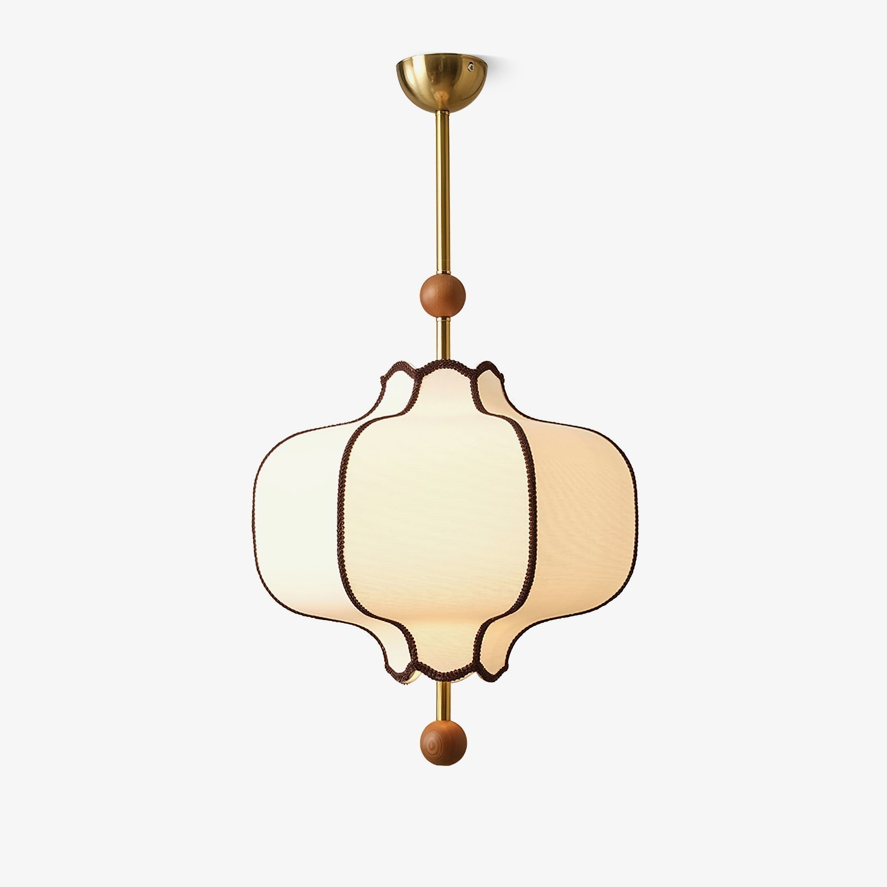 Aura Pendant Light Lantern Fabric - Lamp Copper