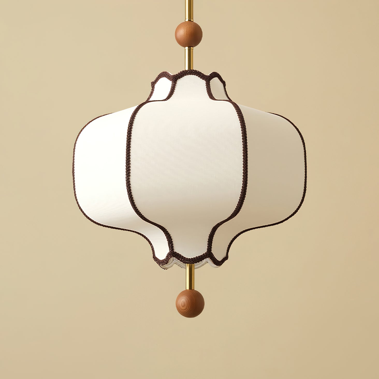 Aura Pendant Light Lantern Fabric - Lamp Copper