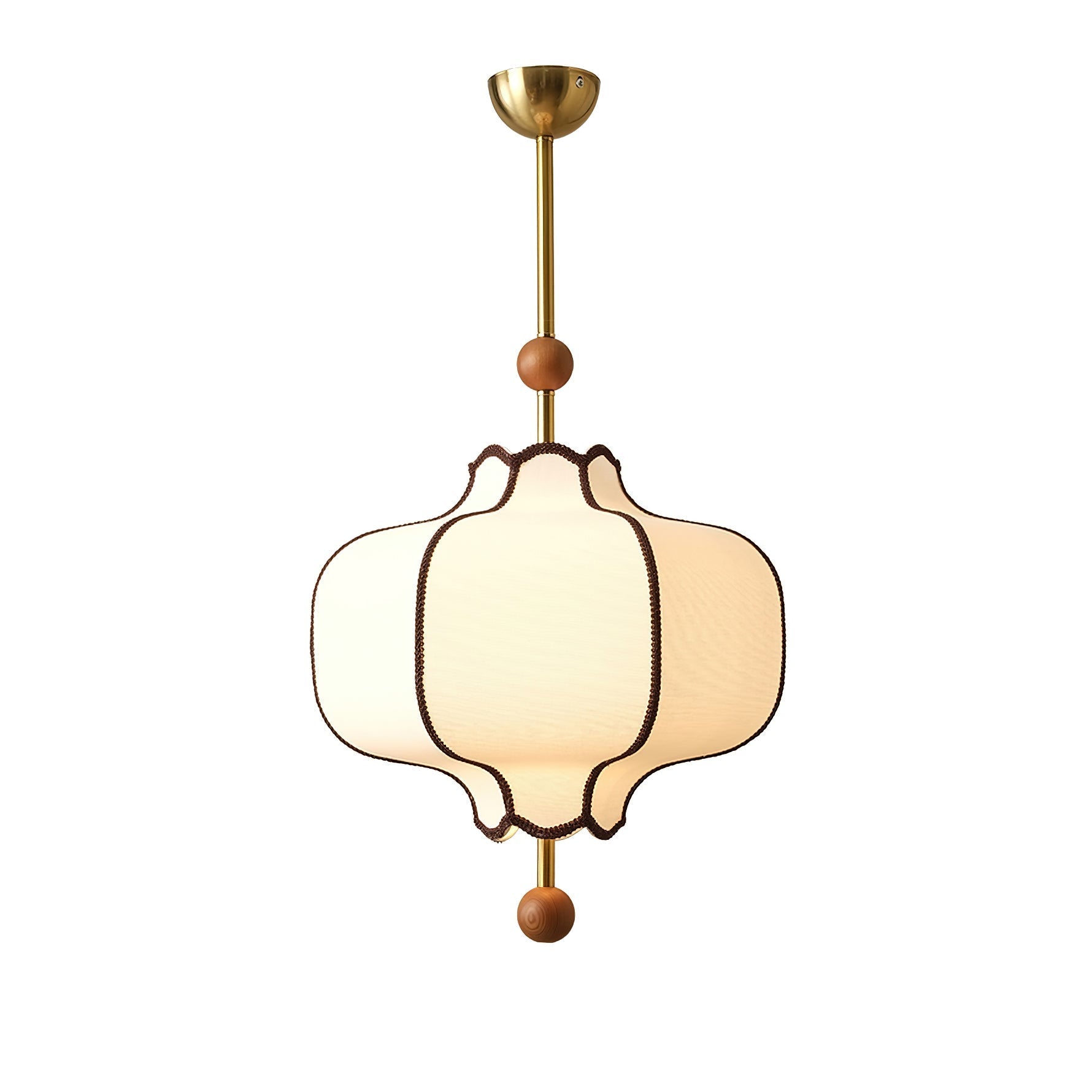 Aura Pendant Light Lantern Fabric - Lamp Copper