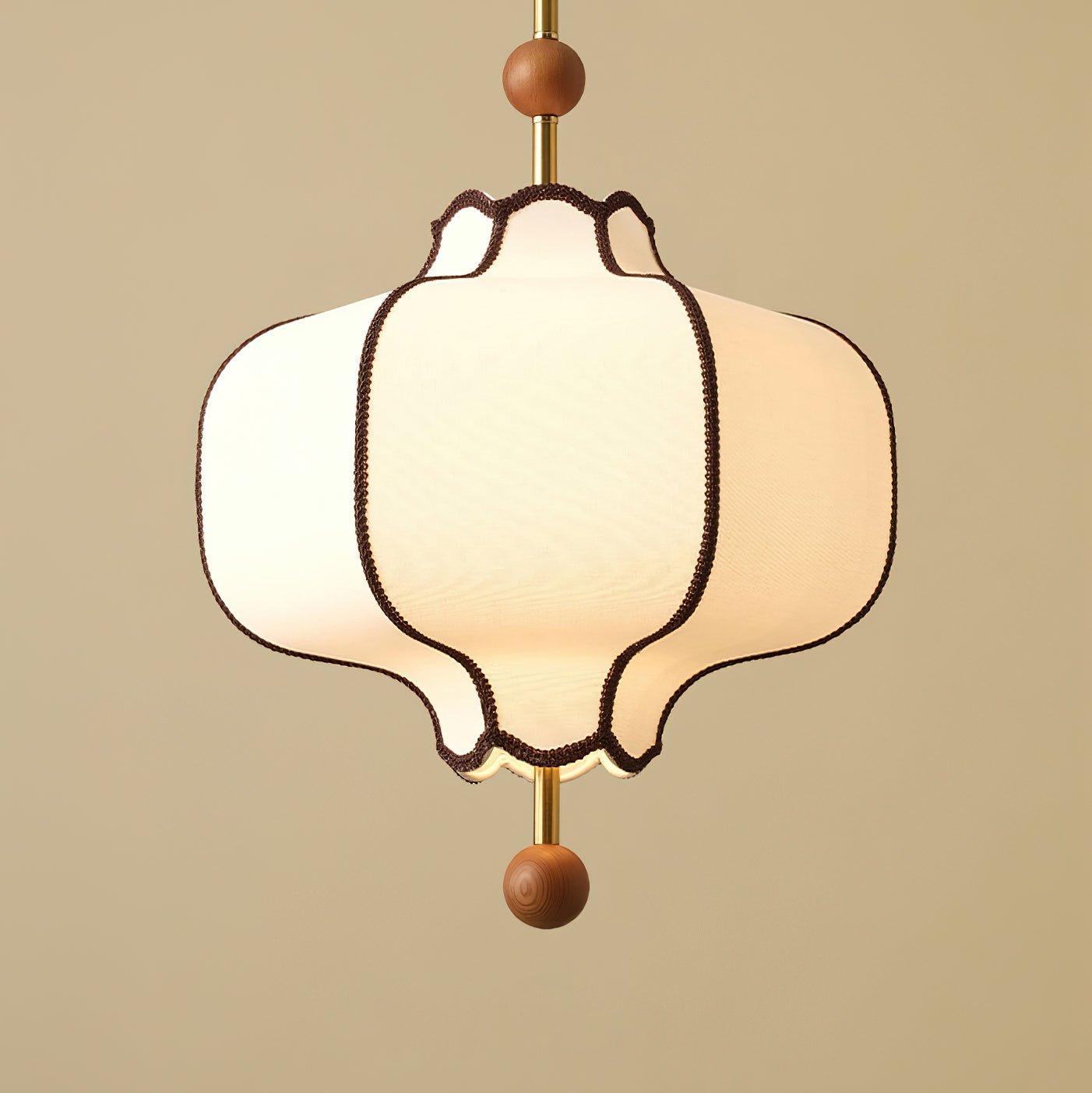 Aura Pendant Light Lantern Fabric - Lamp Copper