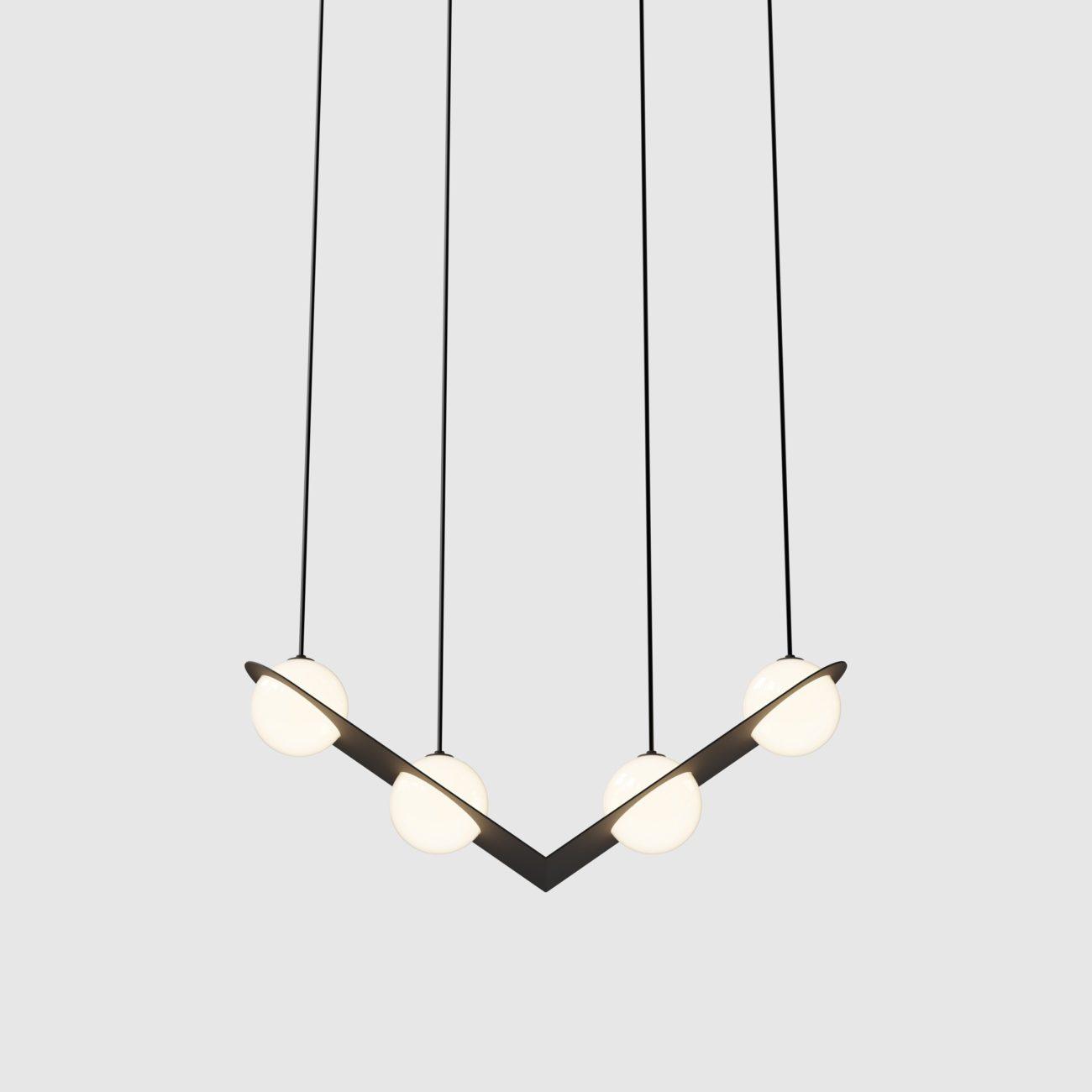 Selan Black Glass Pendant Lamp - Lamp Copper