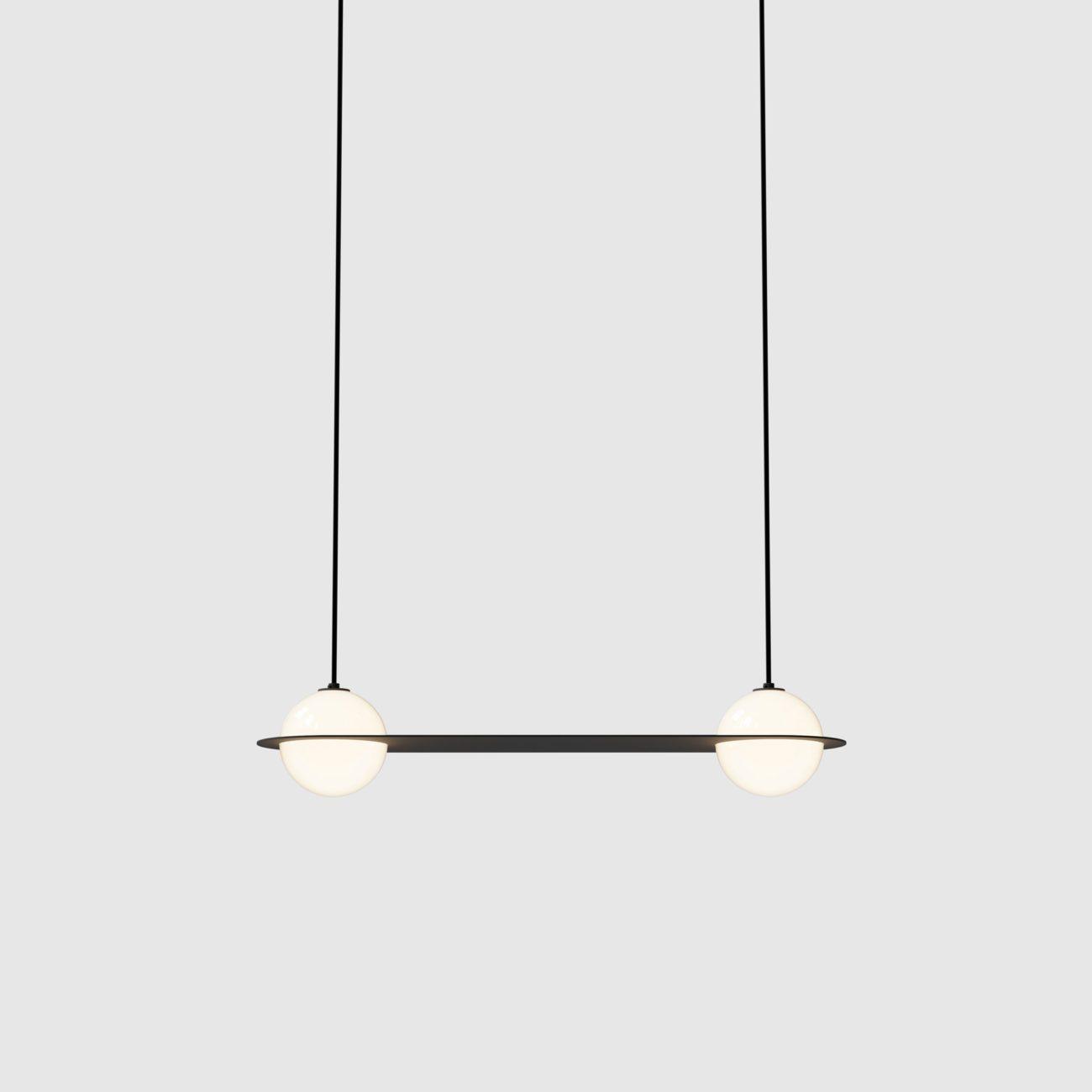 Selan Black Glass Pendant Lamp - Lamp Copper