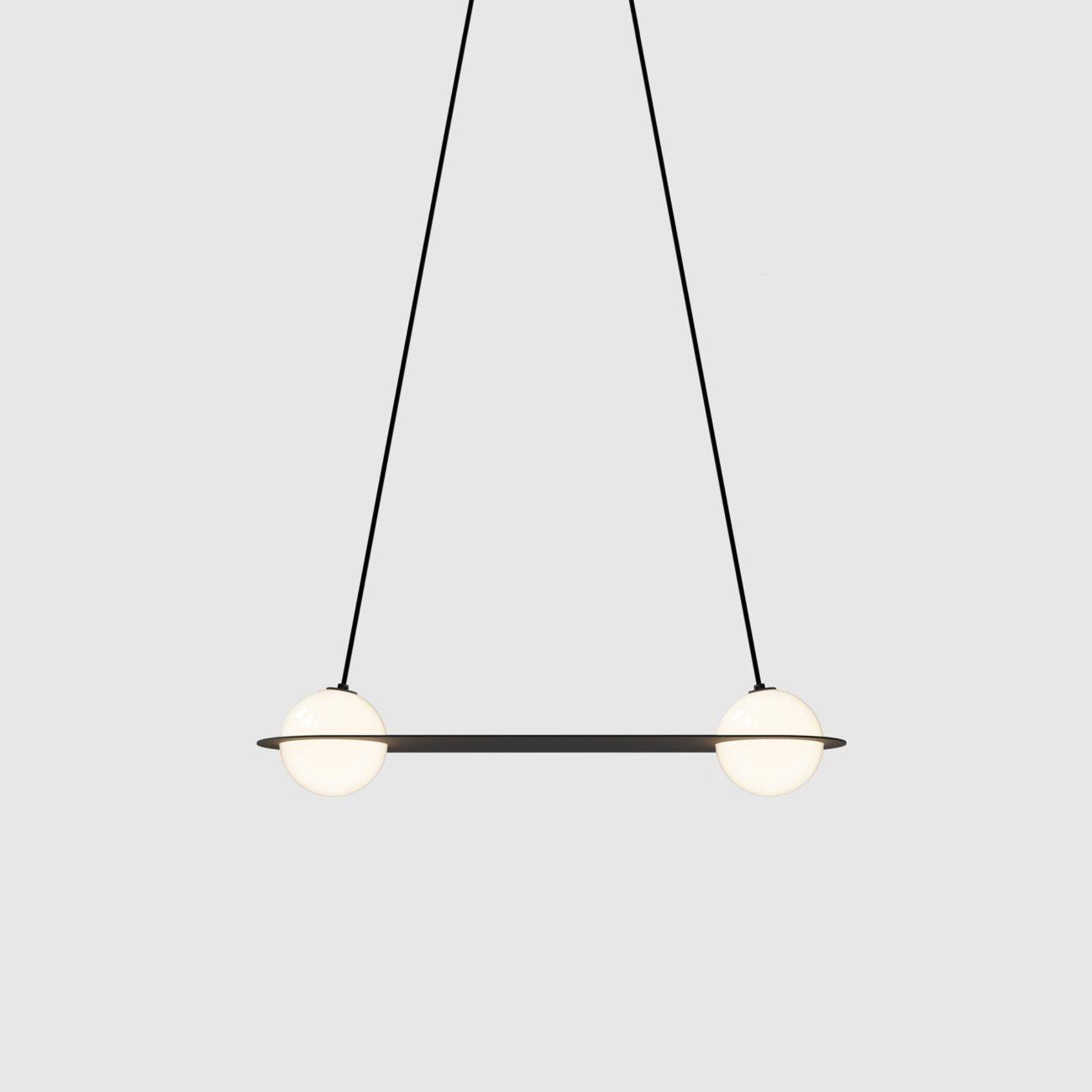 Selan Black Glass Pendant Lamp - Lamp Copper