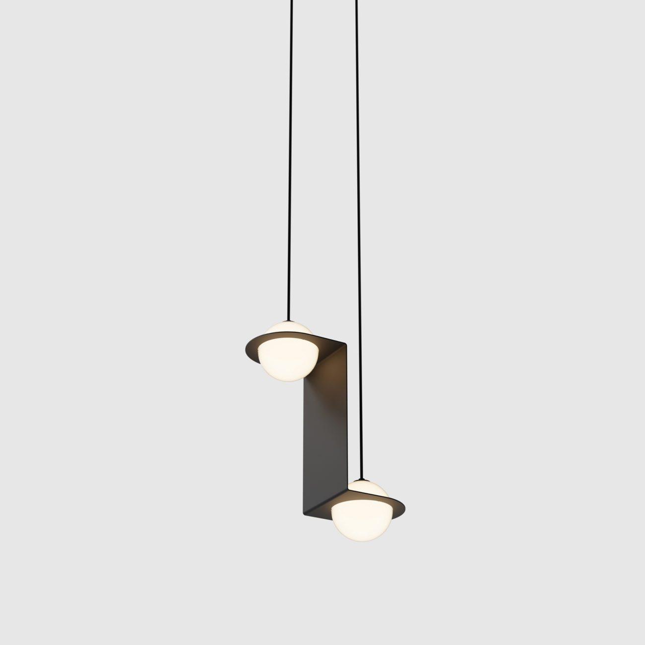 Selan Black Glass Pendant Lamp - Lamp Copper