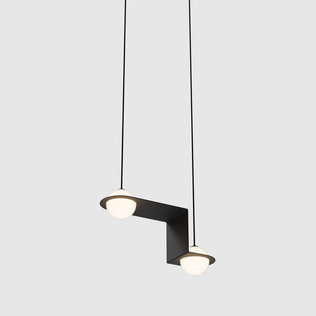 Selan Black Glass Pendant Lamp - Lamp Copper