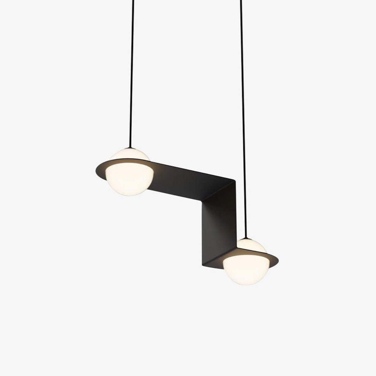 Selan Black Glass Pendant Lamp - Lamp Copper