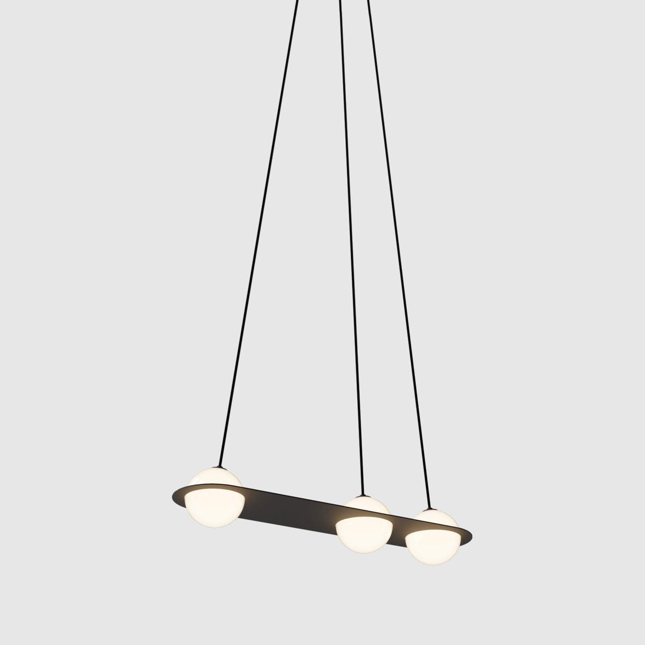 Selan Black Glass Pendant Lamp - Lamp Copper