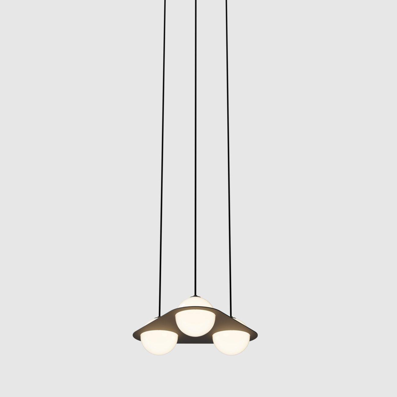 Selan Black Glass Pendant Lamp - Lamp Copper