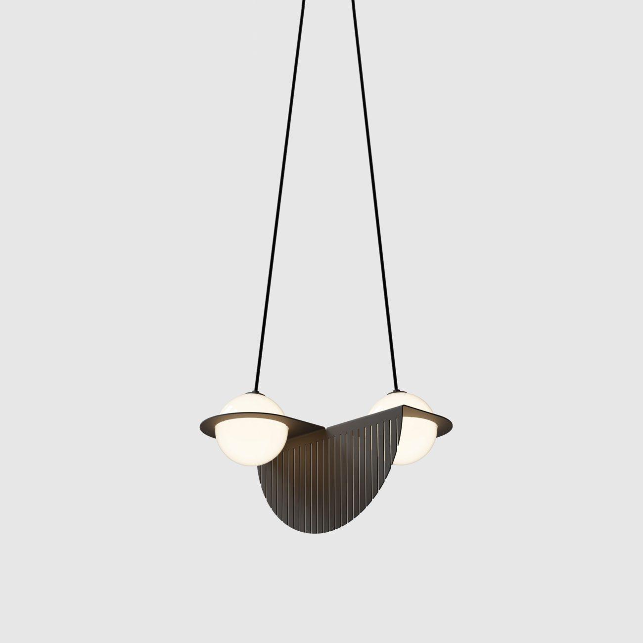 Selan Black Glass Pendant Lamp - Lamp Copper