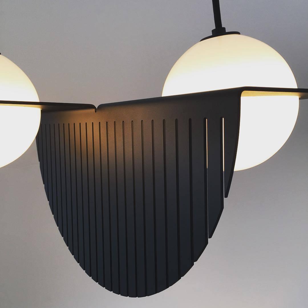 Selan Black Glass Pendant Lamp - Lamp Copper