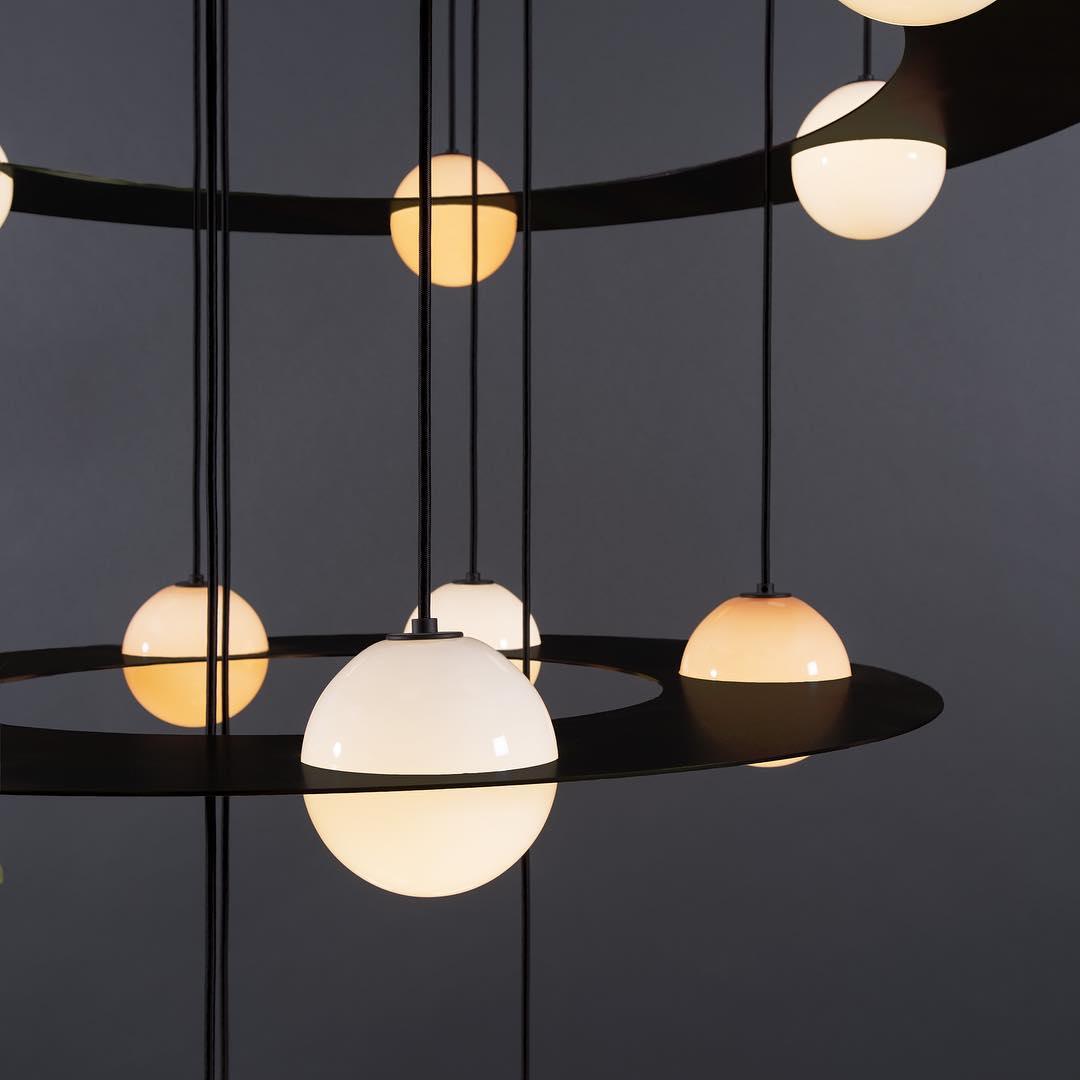 Selan Black Glass Pendant Lamp - Lamp Copper