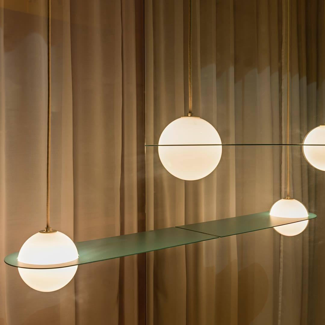Selan Black Glass Pendant Lamp - Lamp Copper