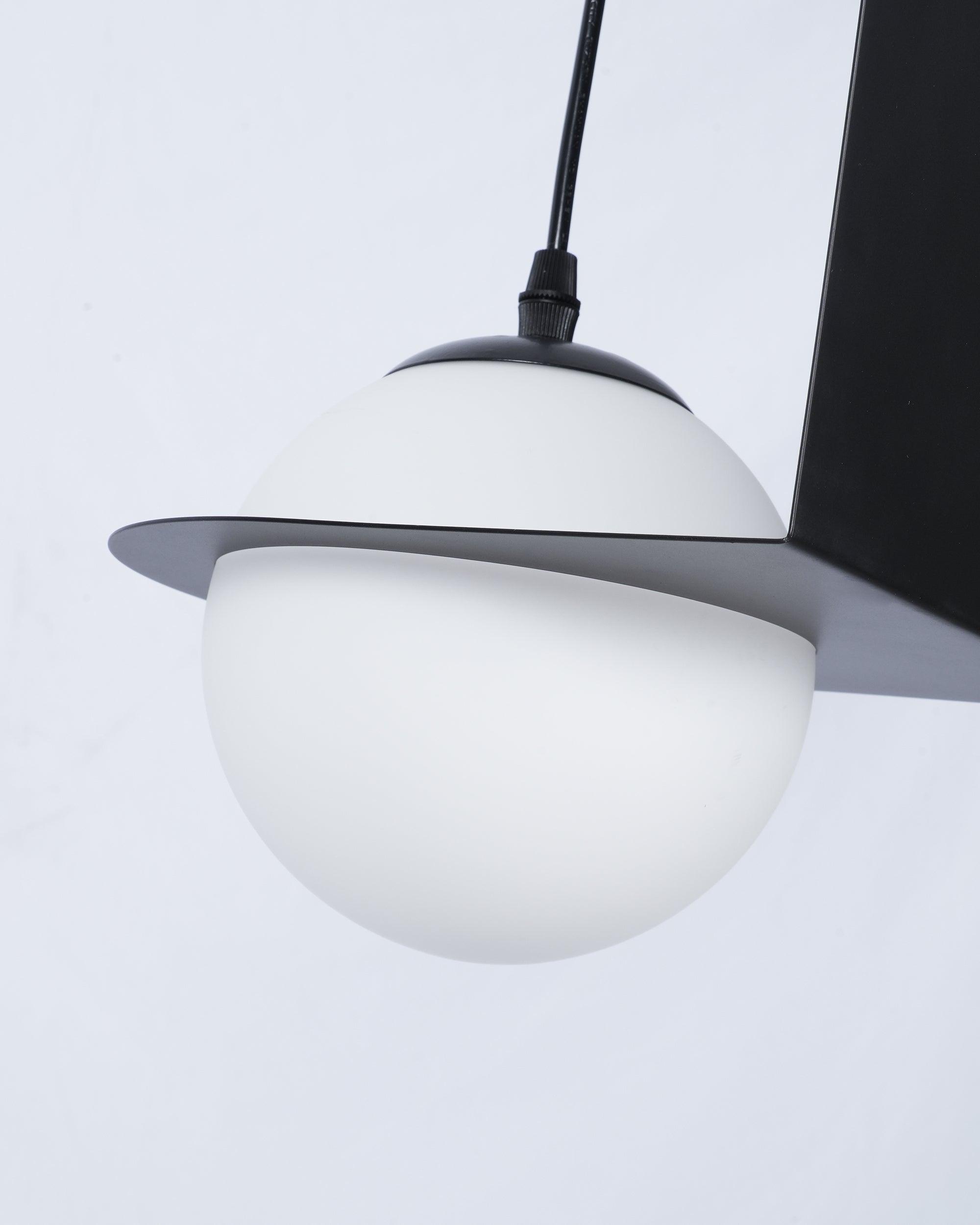 Selan Black Glass Pendant Lamp - Lamp Copper