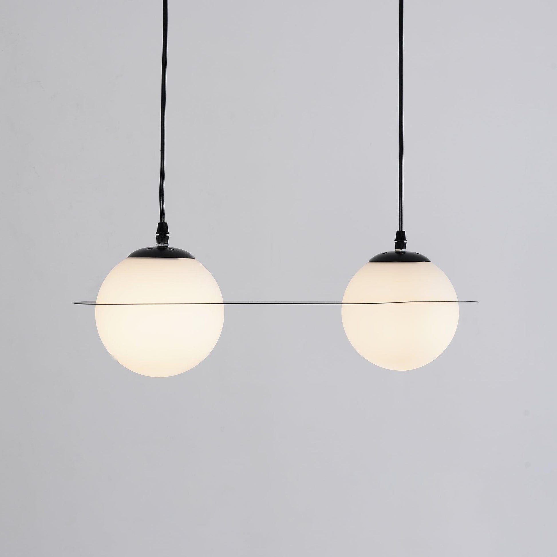 Selan Black Glass Pendant Lamp - Lamp Copper