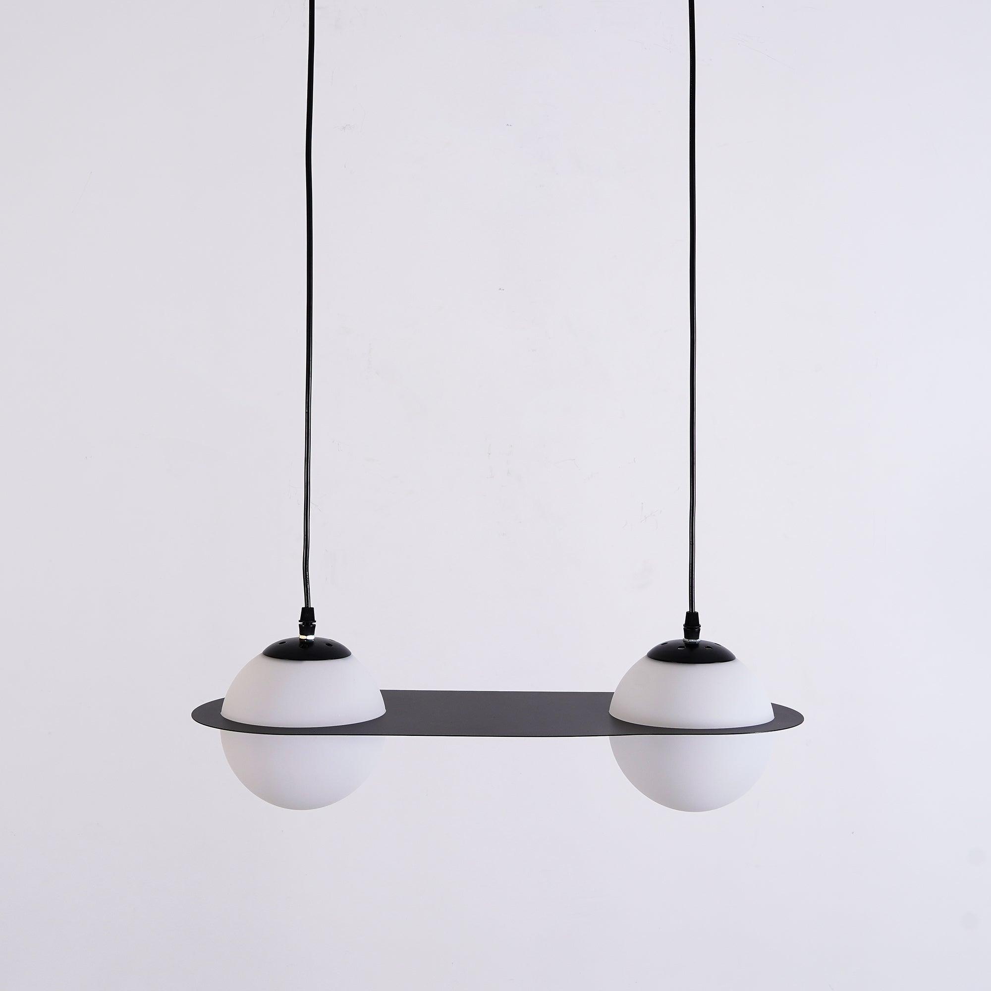 Selan Black Glass Pendant Lamp - Lamp Copper