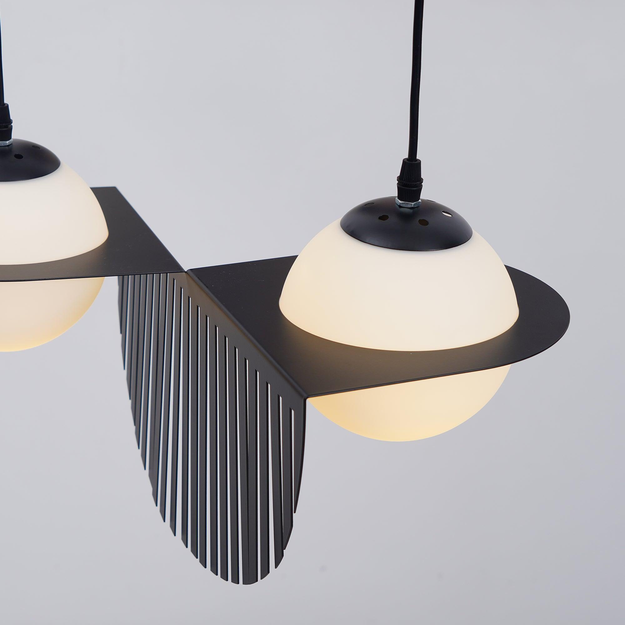 Selan Black Glass Pendant Lamp - Lamp Copper