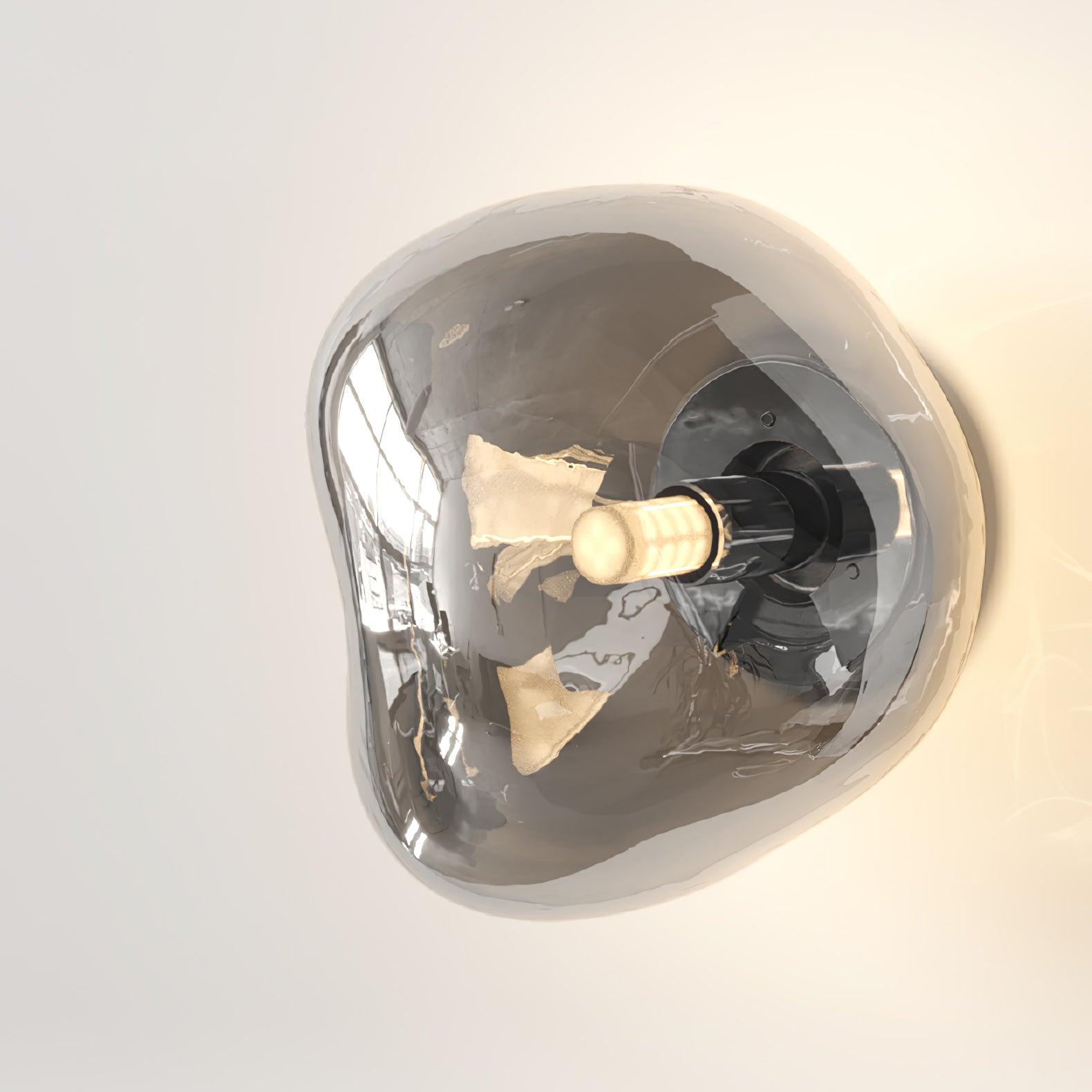 Auden Amber Glass Wall Lamp - Lamp Copper