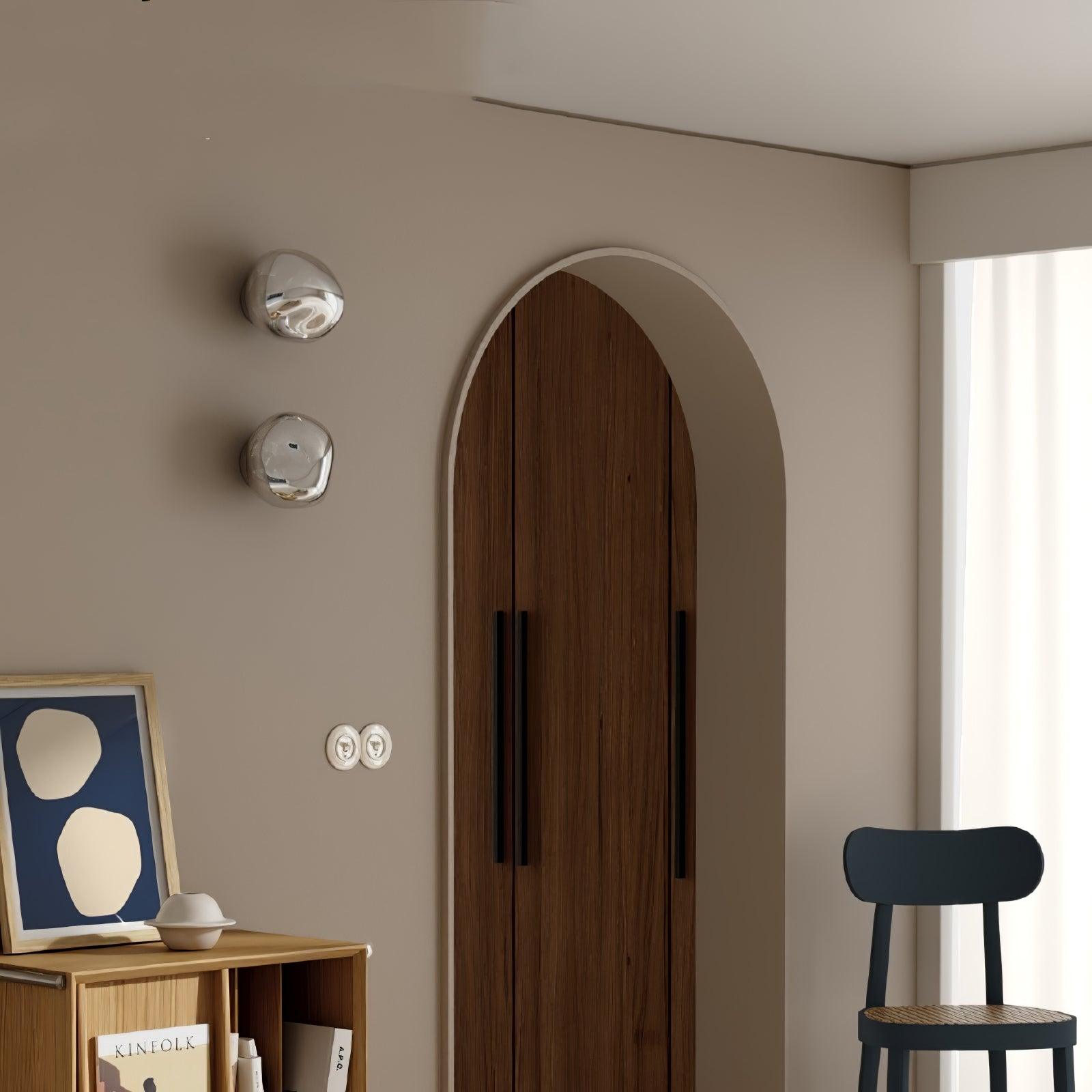 Auden Amber Glass Wall Lamp - Lamp Copper