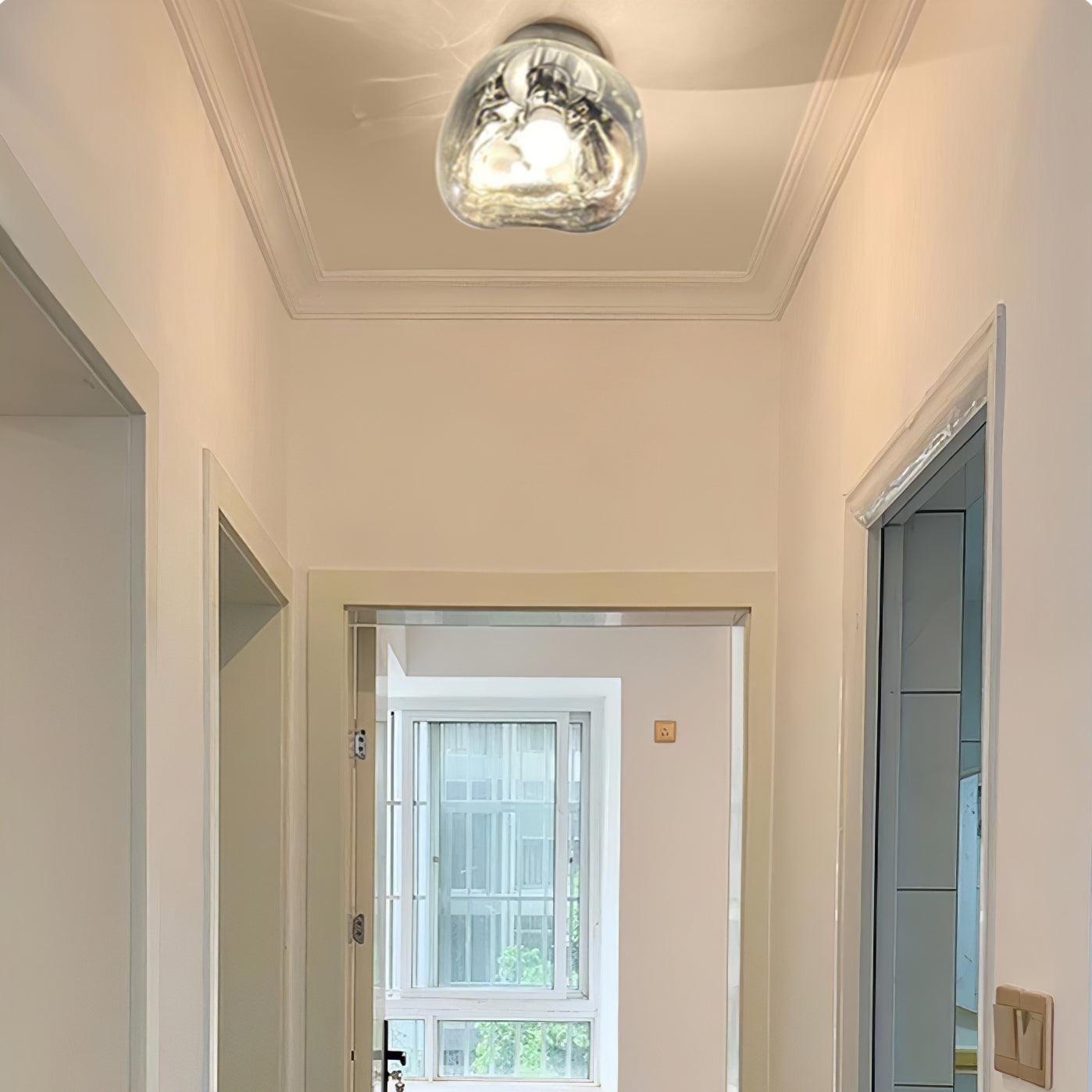 Auden Amber Glass Wall Lamp - Lamp Copper