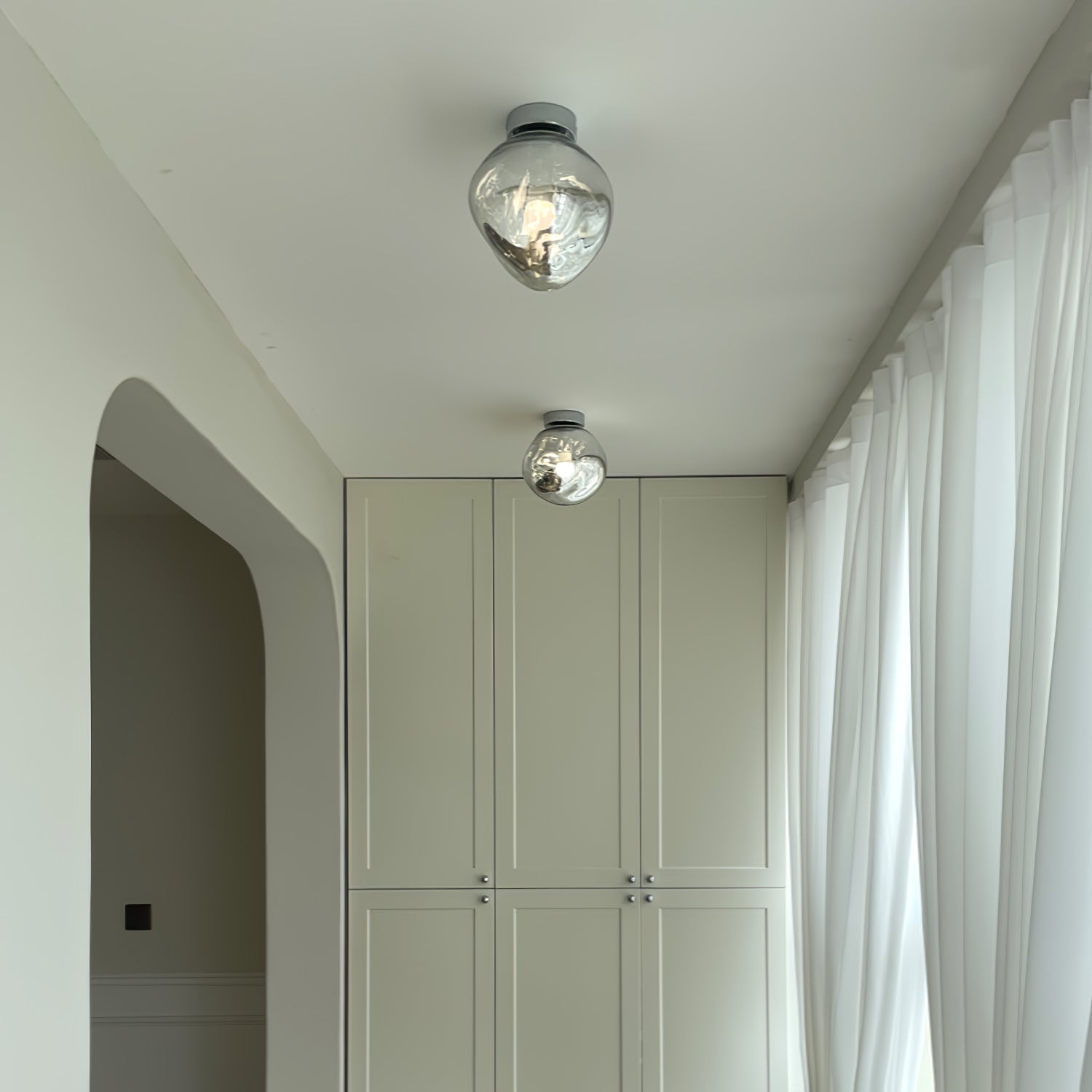 Auden Amber Glass Wall Lamp - Lamp Copper
