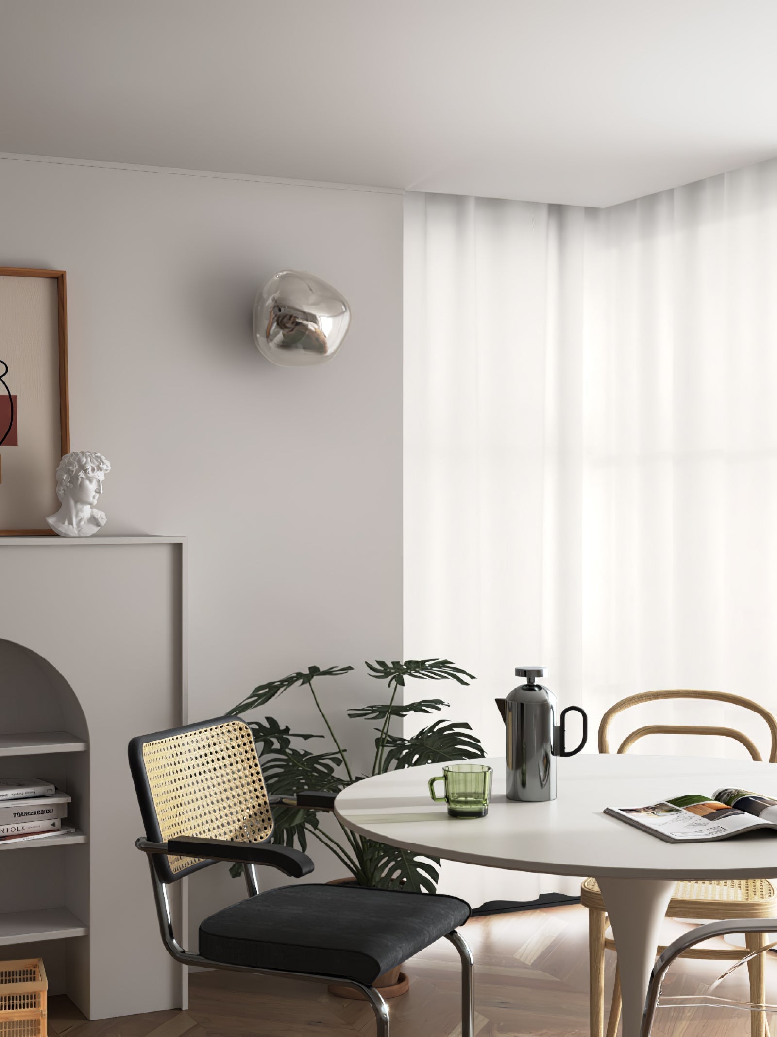 Auden Amber Glass Wall Lamp - Lamp Copper