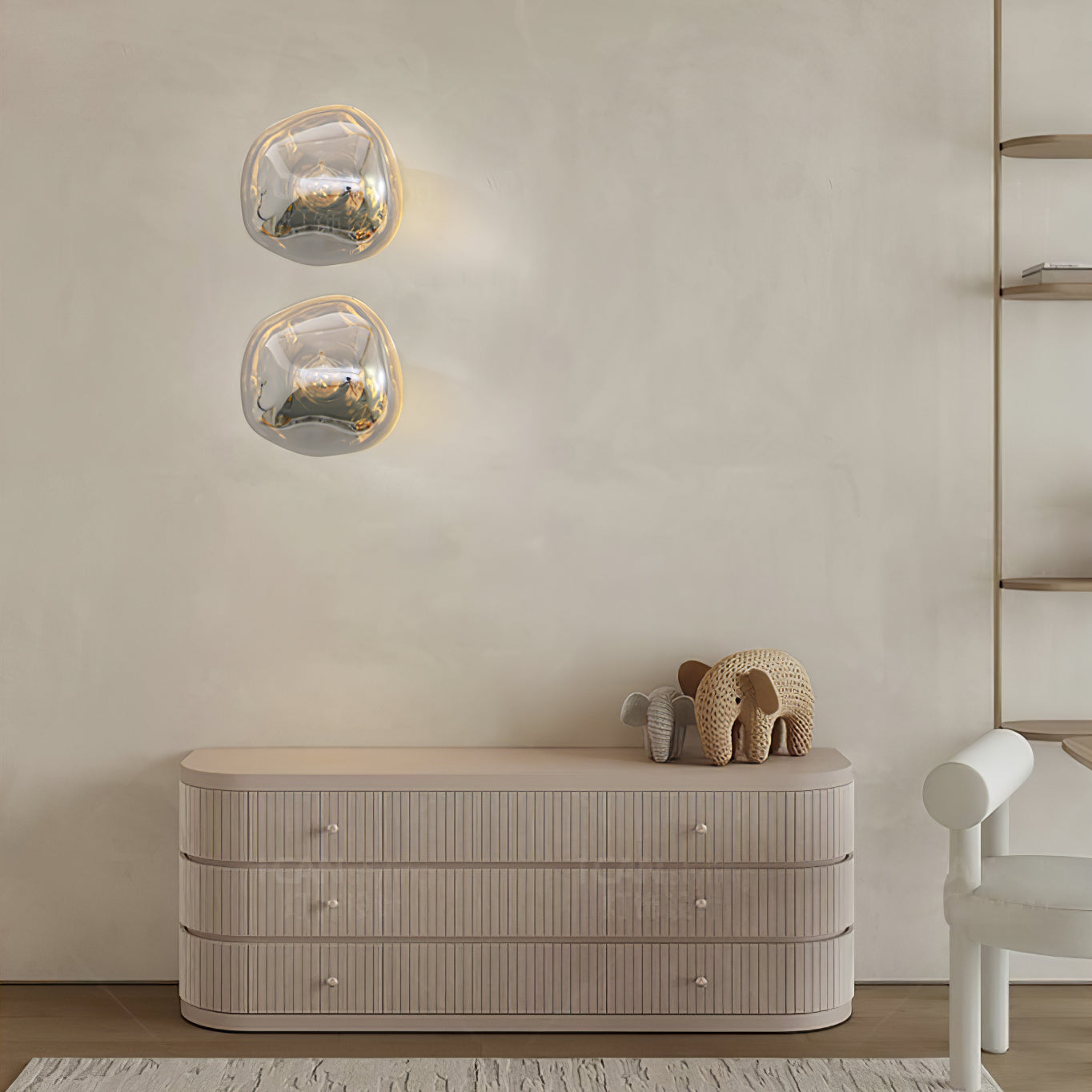 Auden Amber Glass Wall Lamp - Lamp Copper