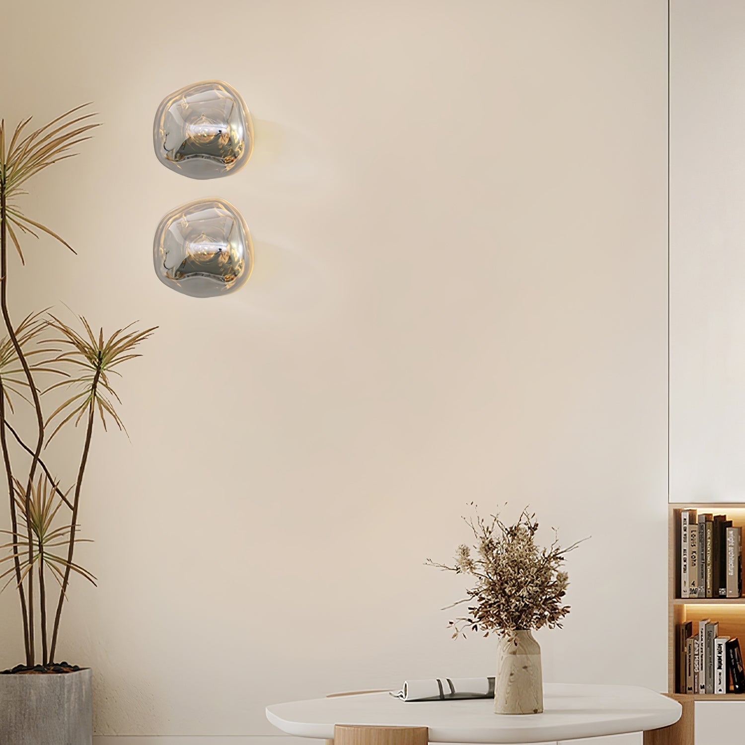 Auden Amber Glass Wall Lamp - Lamp Copper
