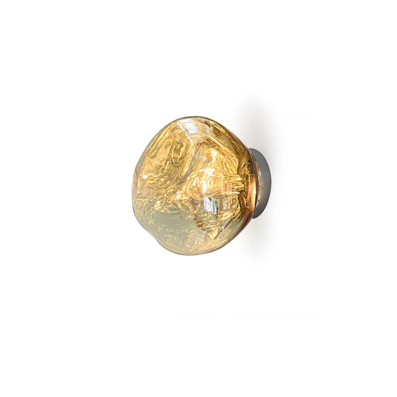 Auden Amber Glass Wall Lamp - Lamp Copper
