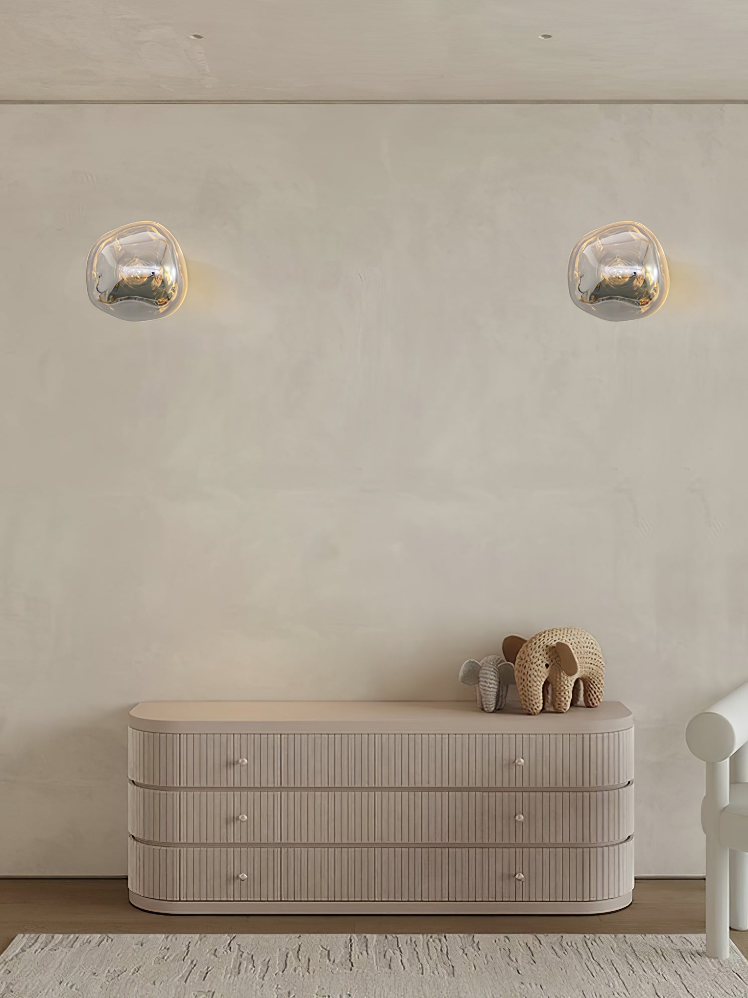 Auden Amber Glass Wall Lamp - Lamp Copper