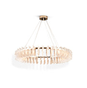 Ulcarir Luxury Leaf Glass Acrylic Chandelier - Lamp Copper