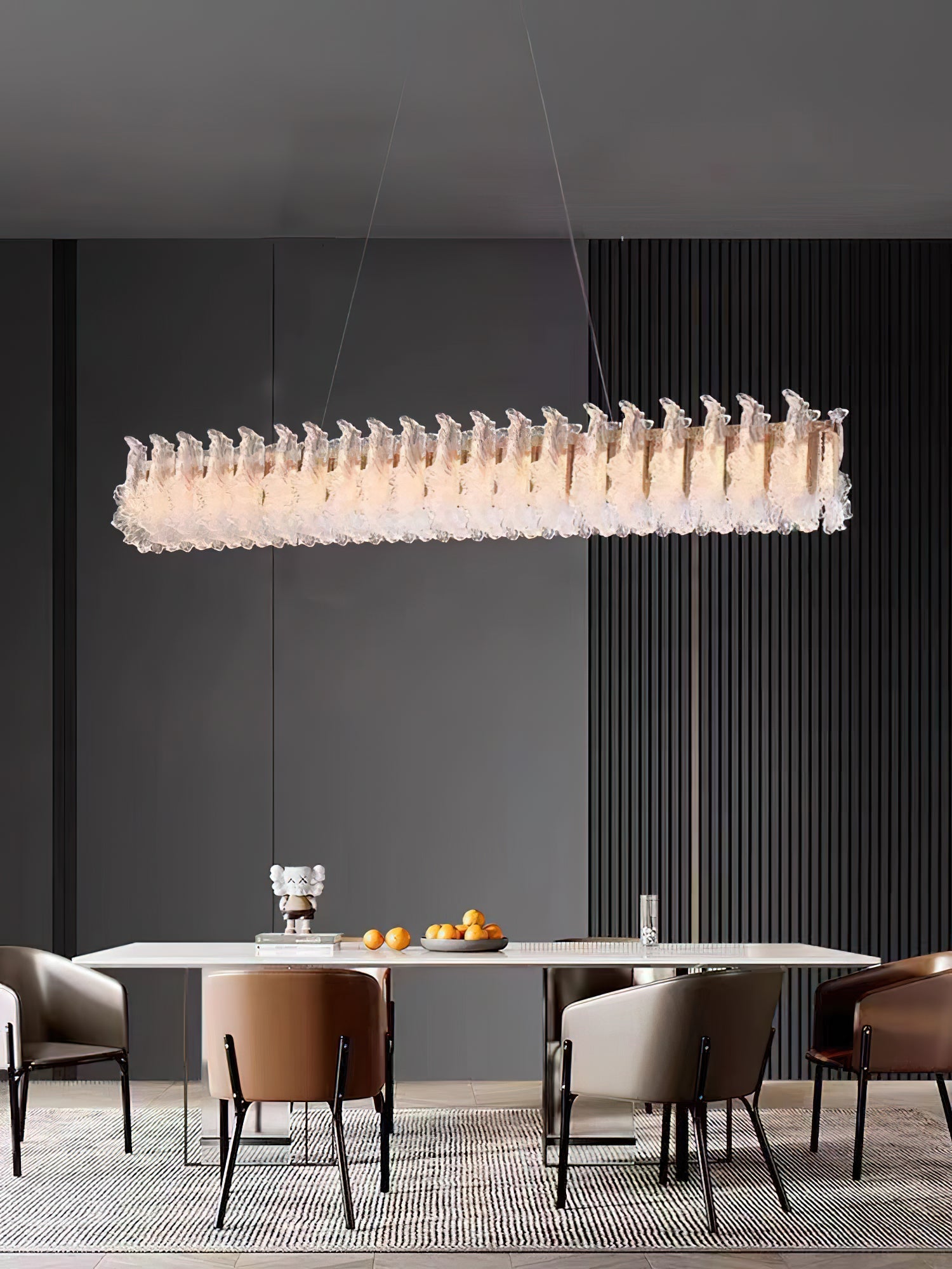 Ulcarir Luxury Leaf Glass Acrylic Chandelier - Lamp Copper