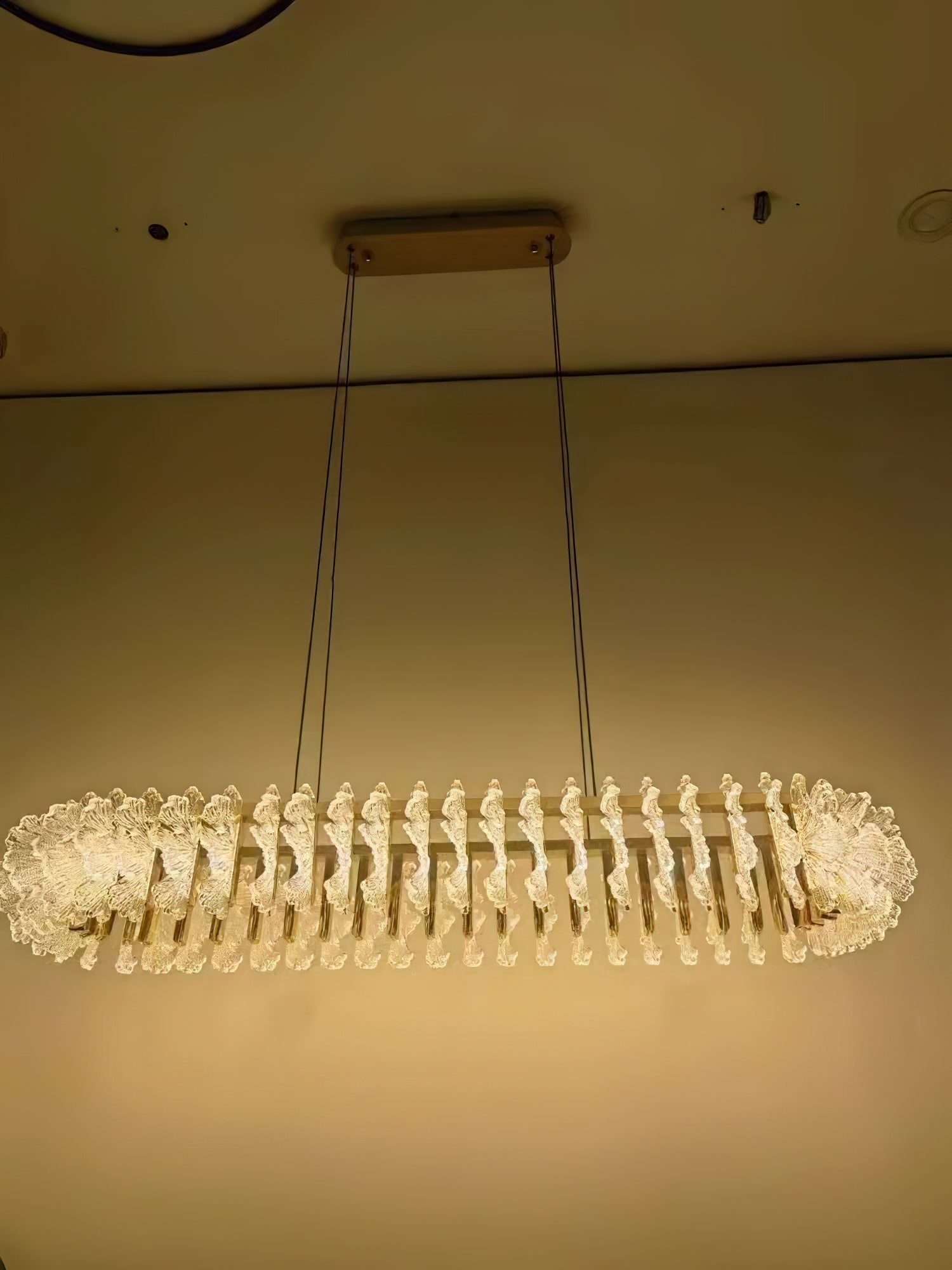 Ulcarir Luxury Leaf Glass Acrylic Chandelier - Lamp Copper