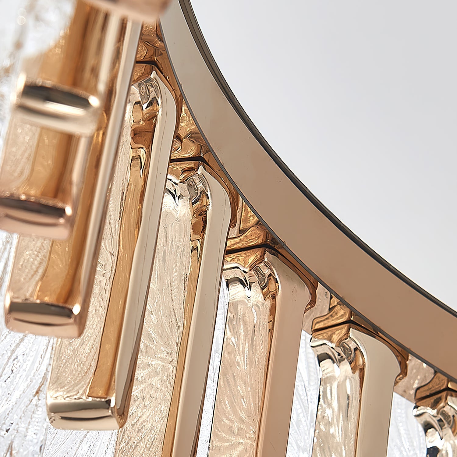 Ulcarir Luxury Leaf Glass Acrylic Chandelier - Lamp Copper