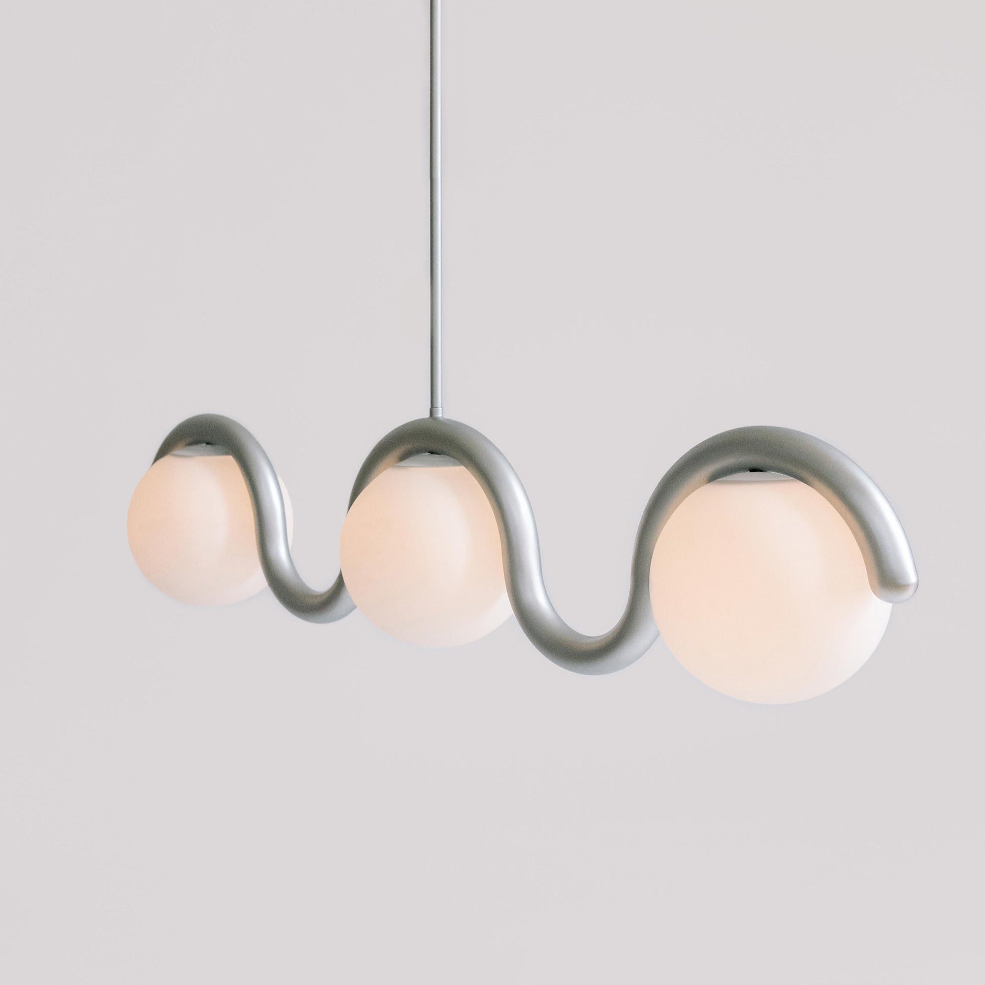 Uveta Linear Chandelier Red&Silver - Lamp Copper
