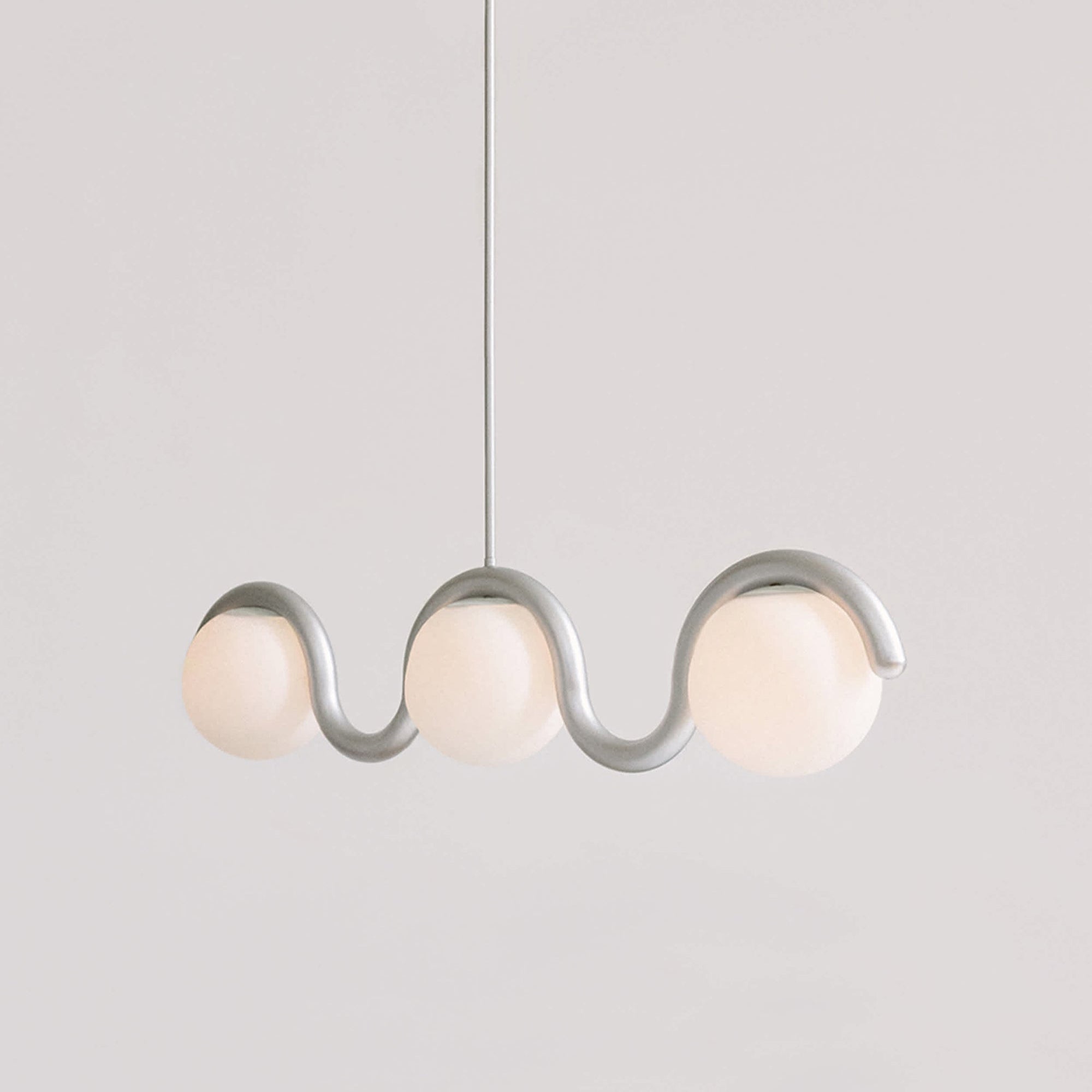 Uveta Linear Chandelier Red&Silver - Lamp Copper