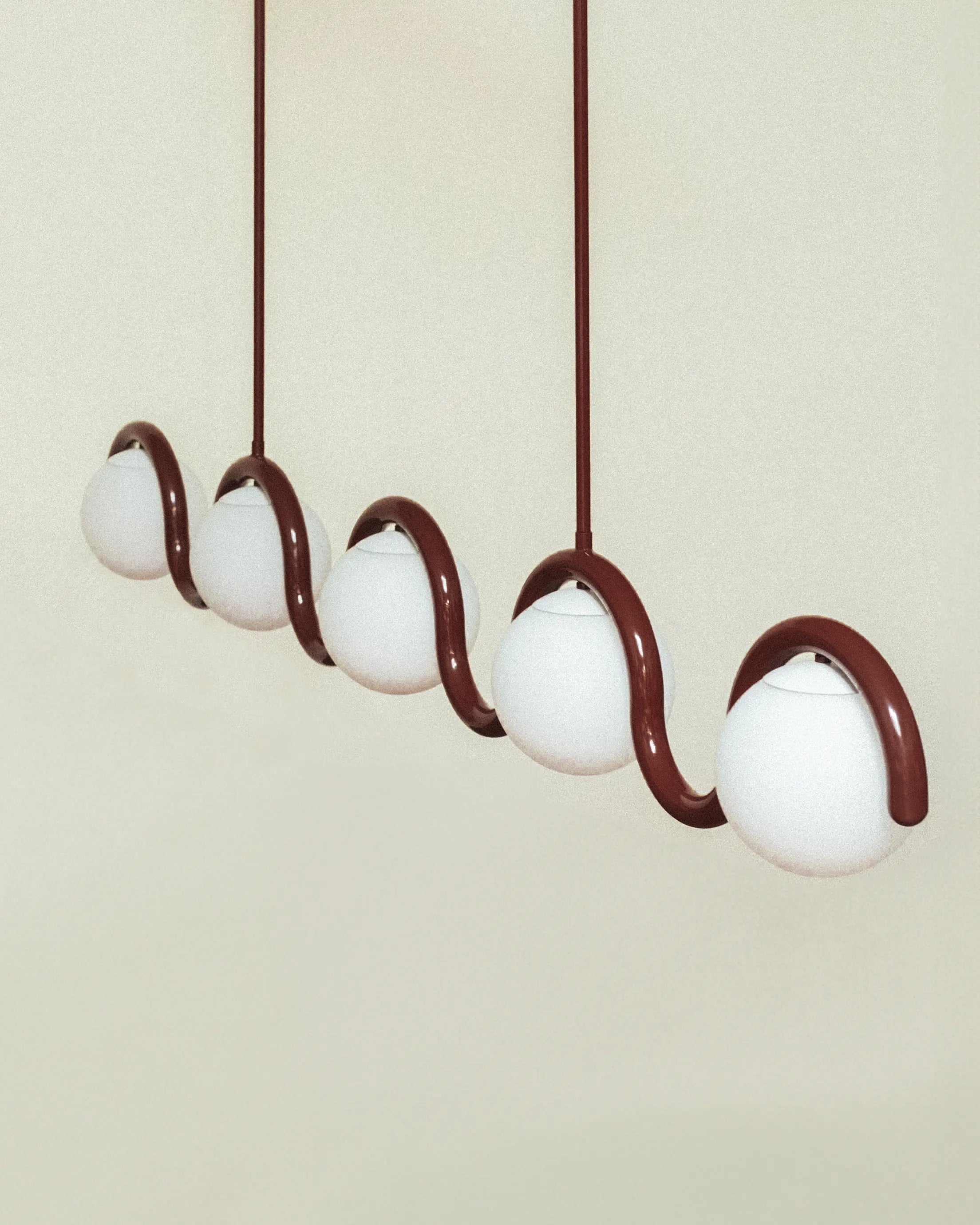 Citheis Individual Creativity Linear Glass Chandelier - Lamp Copper