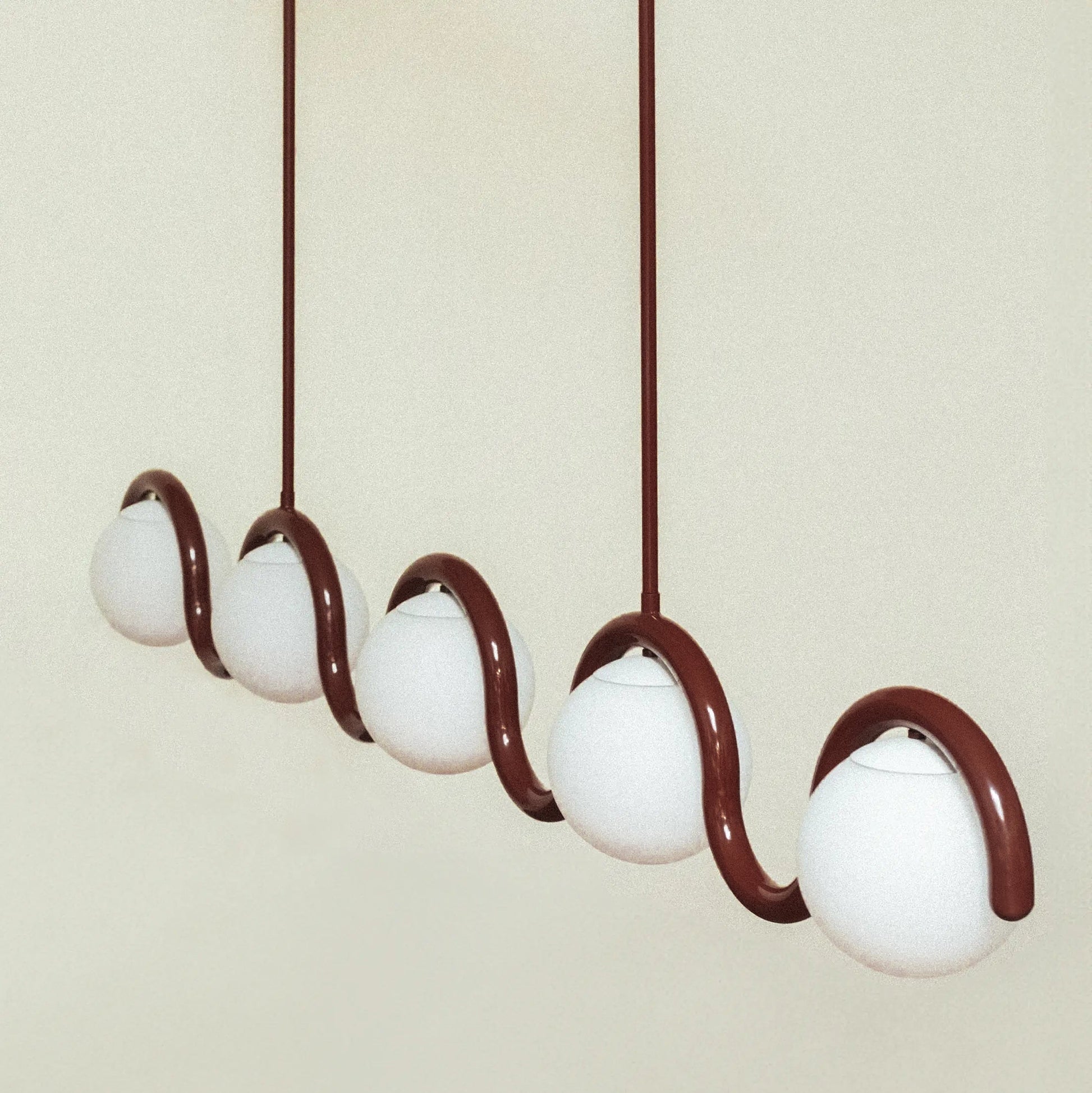 Uveta Linear Chandelier Red&Silver - Lamp Copper
