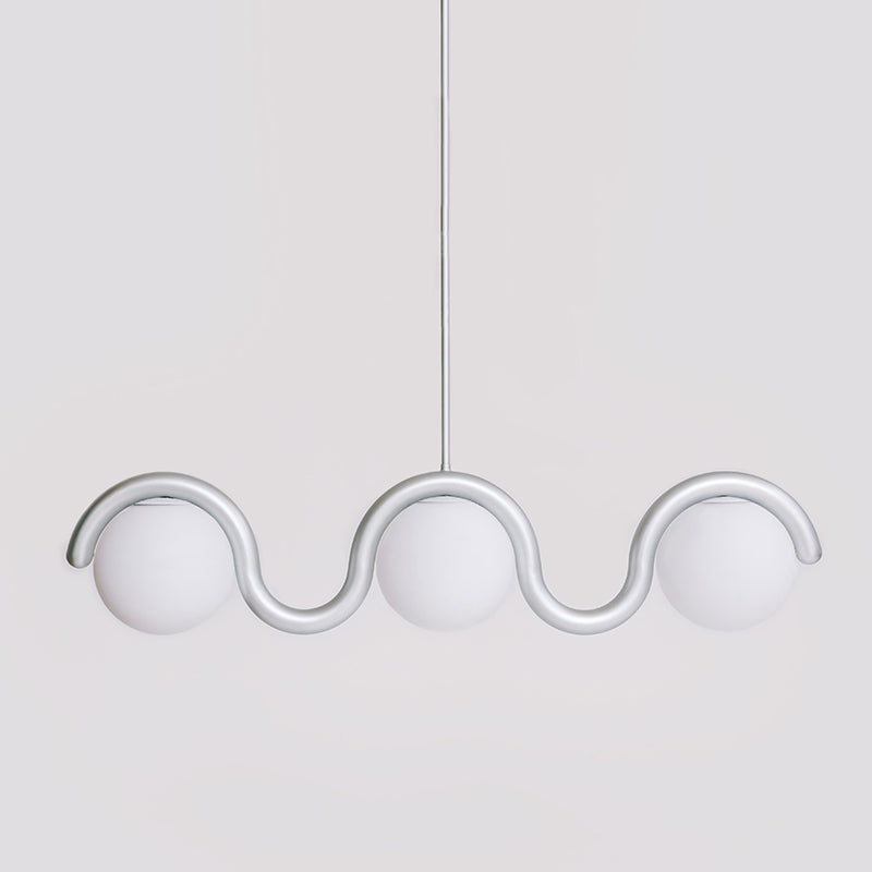Uveta Linear Chandelier Red&Silver - Lamp Copper