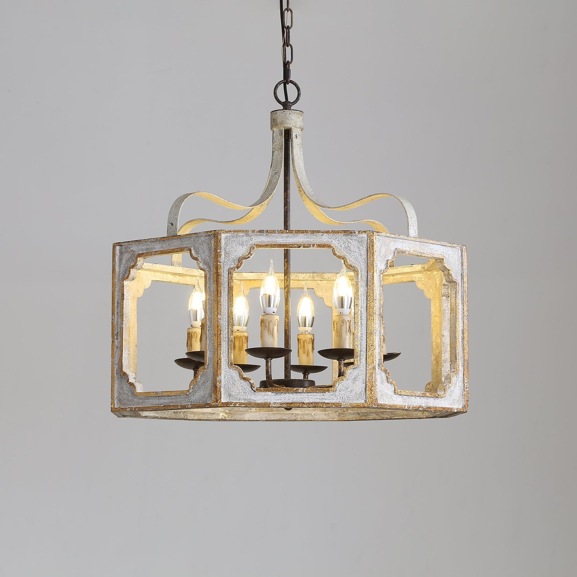 Virinira Individual Creativity Country Wooden Metal Pendant Lamp - Lamp Copper
