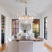 Luniva Modern Glass Chandelier - Lamp Copper