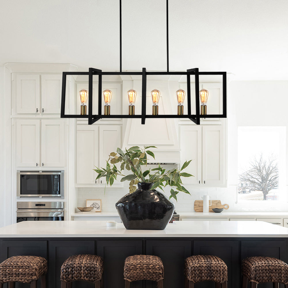Quell Modern Farmhouse Metal Chandelier - Lamp Copper