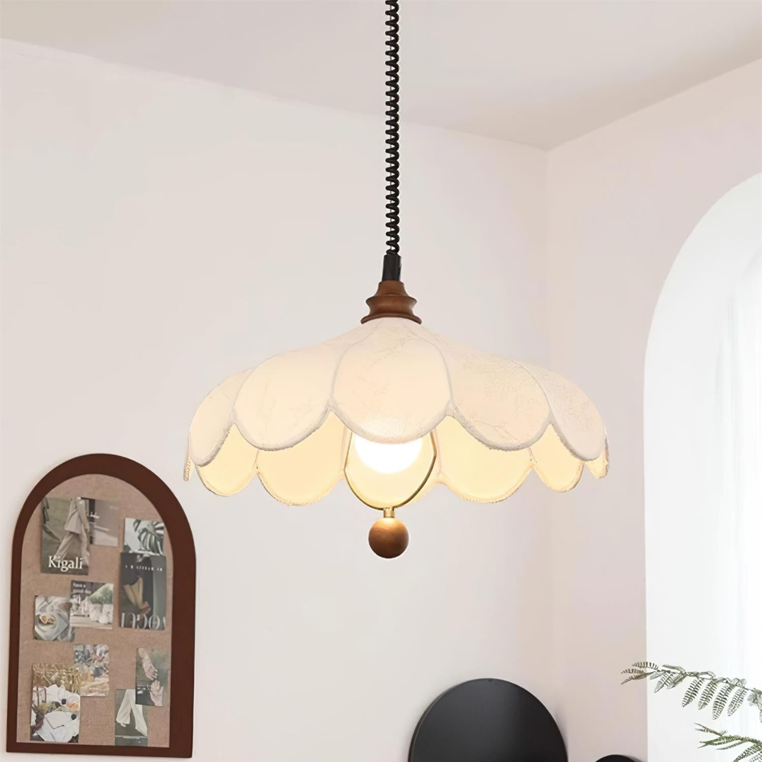 Hana Pendant Light Vintage Floral - Lamp Copper