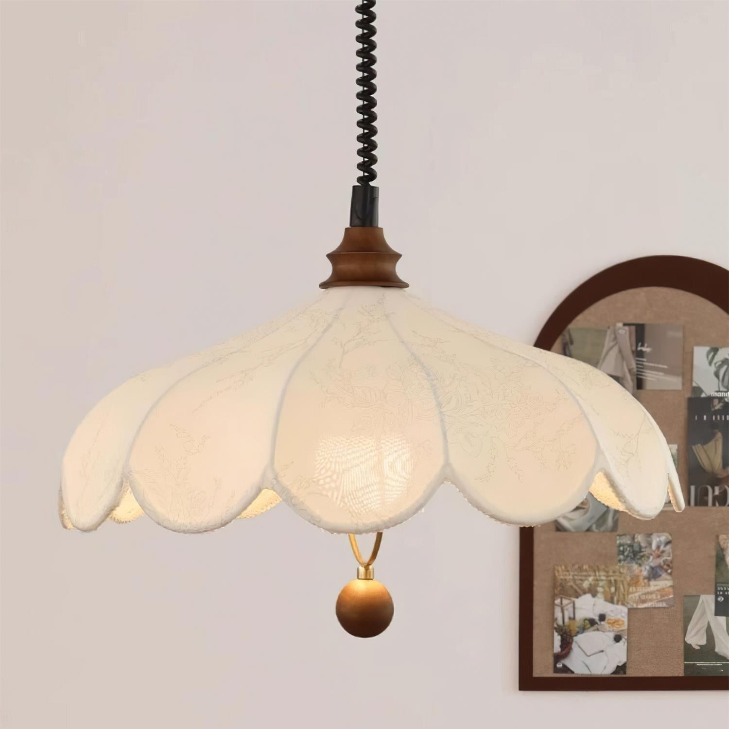Hana Pendant Light Vintage Floral - Lamp Copper