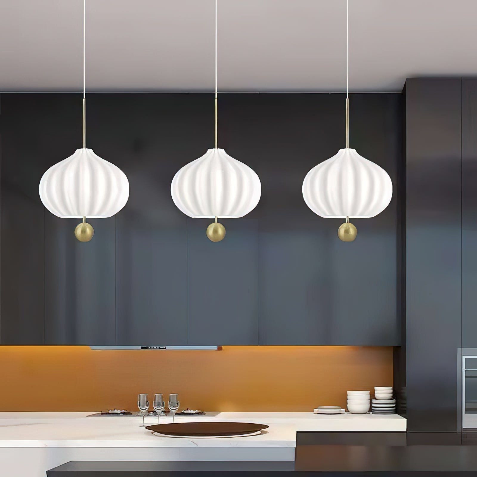 Zamarir Modern Minimalist Metal Glass Pendant Lamp - Lamp Copper